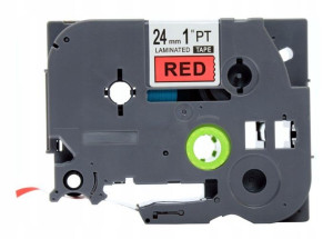 Taśma Do Brother Tz-451 24mm 8m Czerwona Tze-451