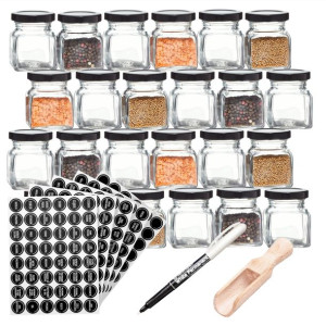 24 x Słoik na przyprawy 120ml + 240 naklejek
