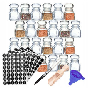 24 x Słoik słoiki na przyprawy 120ml 240 naklejek