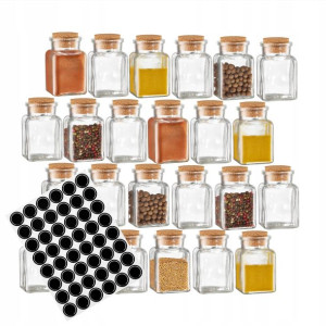 24 słoiki słoiczki na przyprawy 150ml + naklejki