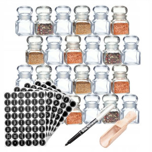 24 x Słoik słoiki na przyprawy 120ml 240 naklejek