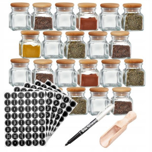 24 x Słoik słoiki na przyprawy 120ml 240 naklejek