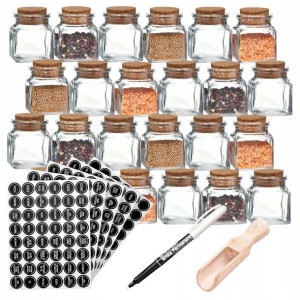 24 x Słoik słoiki na przyprawy 120ml 240 naklejek