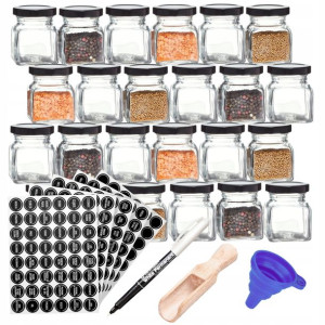 24 x Słoik na przyprawy 120ml + 240 naklejek