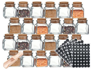 24 x Słoik na przyprawy 120ml + 192 naklejki