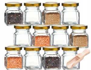 Szklany słoik słoiczek na przyprawy 120 ml 12 szt.
