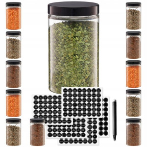 12x Słoik plastikowy 1250ml pojemnik 1,25 naklejki