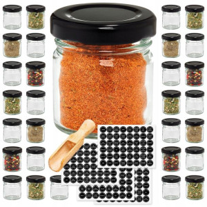 30x Słoik słoiki na przyprawy 40ml naklejki x192
