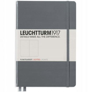 Notes Leuchtturm1917 medium Antracyt A5 w Kropki
