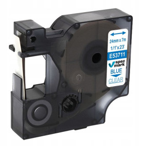 Taśma do DYMO D1 53711 24mm przeźr/niebieski