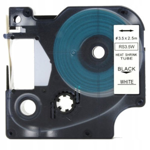 Rurka termokurczliwa do DYMO 6mm 2,5m biała RS3.5W