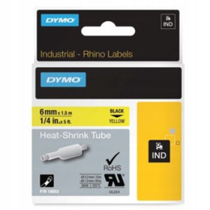 Rurka DYMO 18052 6mm ø1.2mm-2.3mm żółta Oryginalna