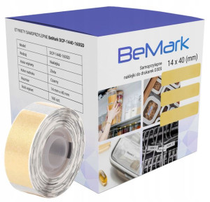 BeMark naklejki termiczne złote D30S 14x40mm x160