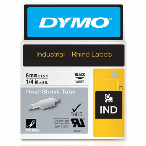 Rurka DYMO 18051 6mm ø1.2mm-2.3mm biała Oryginalna