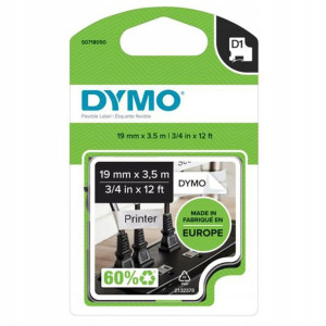 Taśma DYMO D1 16958 19mm Biała/Czarny Oryginalna