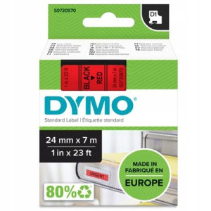 Taśma DYMO D1 53717 24mm czerwony/czarny oryginał