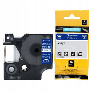 Taśma winyl 24mm do DYMO RHINO 1805423 Niebieska