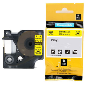Taśma winyl 24mm do DYMO RHINO 1805431 Żółta