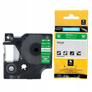 Taśma winyl 24mm do DYMO RHINO 1805426 Zielona