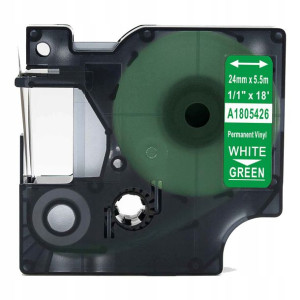 Taśma winylowa do DYMO RHINO 24mm Zielona 1805426