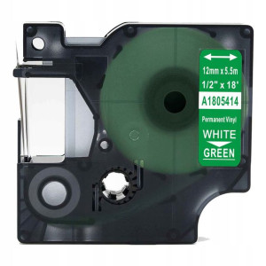 Taśma winylowa do DYMO RHINO 12mm zielona 1805414