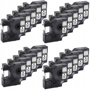 Taśma do DYMO D1 40913 9mm 7m biała zestaw 20 szt