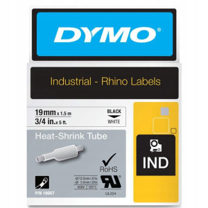 Rurka DYMO 18057 19mm ø4.6mm-8.7mm biała Oryginał