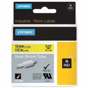 Rurka DYMO 18056 12mm ø3.0mm-5.1mm żółta Oryginał