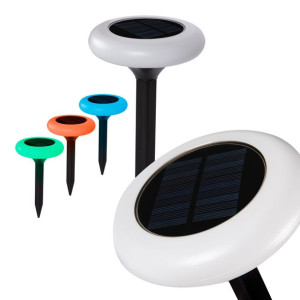 Oprawa solarna słupek wbijak dysk SLR LED SPK RGB