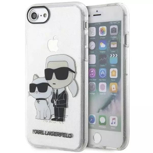 Etui Karl Lagerfeld do iPhone 7/8/SE hardcase Gliter Karl&Choupette