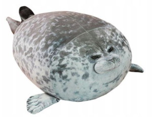 Poduszka Foka Foczka Pufa Super Prezent Szara 30cm
