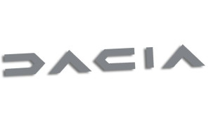 Wycinana naklejka DACIA nowy napis 5 cm szara