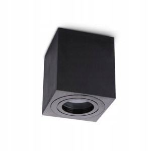 Lampa natynkowa AQUARIUS GU10 IP44 czarna Kobi