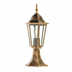 Lampa ogrodowa stojąca IP44 230V E27 złota Kobi