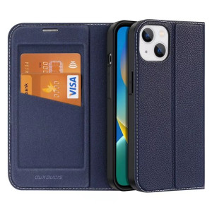 Dux Ducis Skin X2 etui do iPhone 14 pokrowiec z magnetyczną klapką niebies