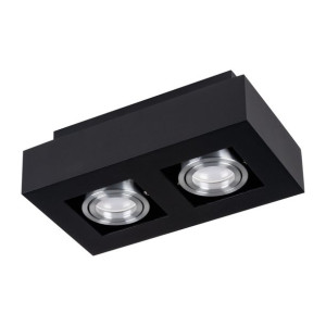 Oprawa natynkowa sufitowa podwójna GU10 spot czarna CEILING LAMP 02B