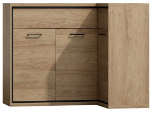 Komoda narożna MEDIOLAN M15 KATALOG natural hikor