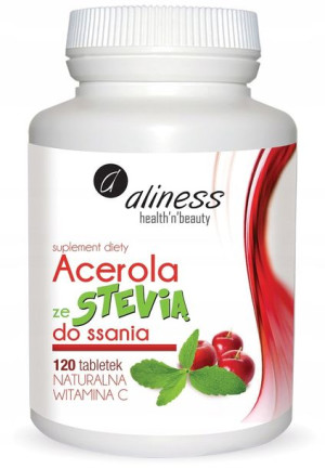 Aliness Acerola ze Stevią do ssania 120 tabletek
