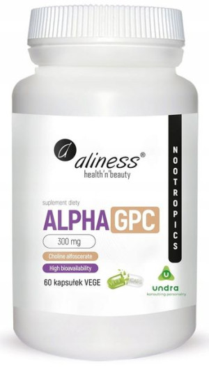 Aliness Alpha GPC 300mg 60 caps. CHOLINA PAMIĘĆ