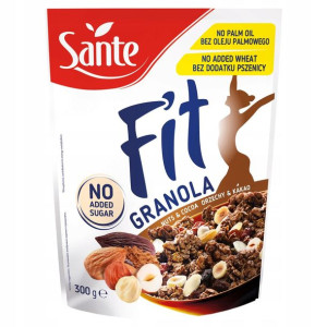 Sante FIT Granola Orzechy, Kakao bez cukru 300 g