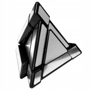 Nowa Kostka Pyraminx Mirror Srebrna Piramida
