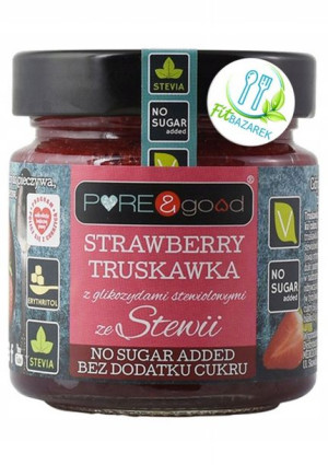 Dżem truskawka bez cukru słodzony stewią Pure&Good