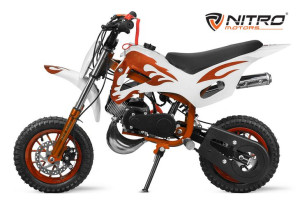 Mini Cross spalinowy 8" DS67 49 cc dla dziecka pomarańczowy