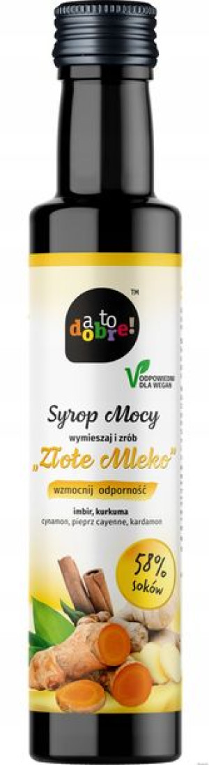 Złote Mleko Syrop Mocy kurkuma imbir 250ml