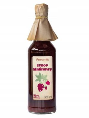 Syrop Malinowy sok z malin 90% 0,5l -PROSTO ZE WSI