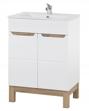 Szafka do łazienki z umywalką 60cm BALI WHITE 820
