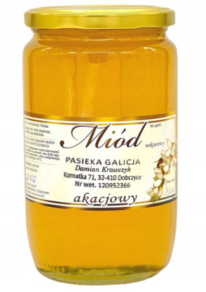 miód akacjowy naturalny 1kg - Pasieka Galicja