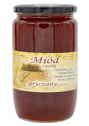 Miód gryczany naturalny 1kg - Pasieka Galicja