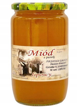 Miód lipowy naturalny 1kg - Pasieka Galicja