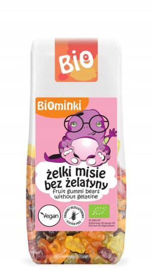Żelki misie bez żelatyny bezglutenowe zdrowe bio